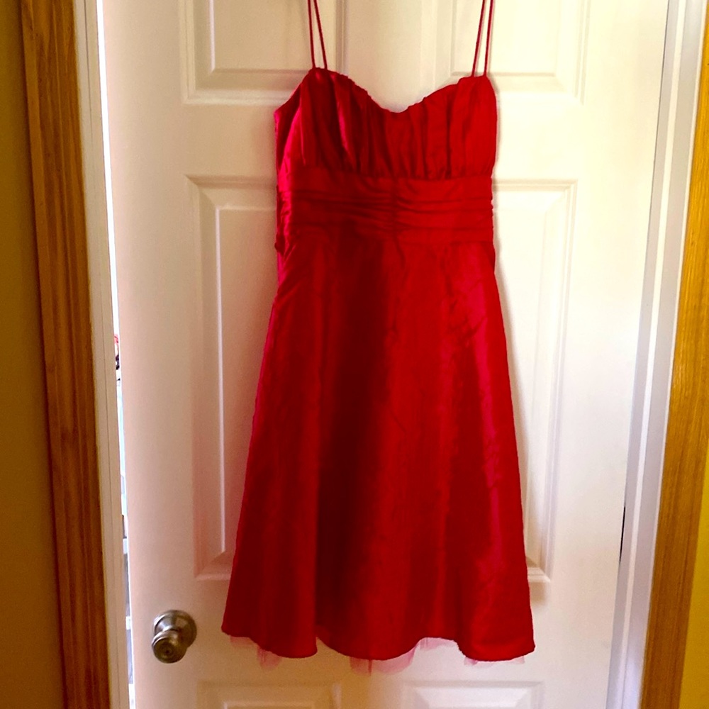 Rose red prom dress or for a wedding size 3/4 juniors by Jump Apparel